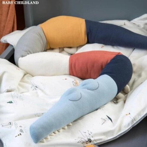 Baby Bed Bumper Newborn Infant Crib Cot Protector Pillows Baby Bumpers 185cm Crocodile Nordic Baby Room Decor Crib Fence Cushion