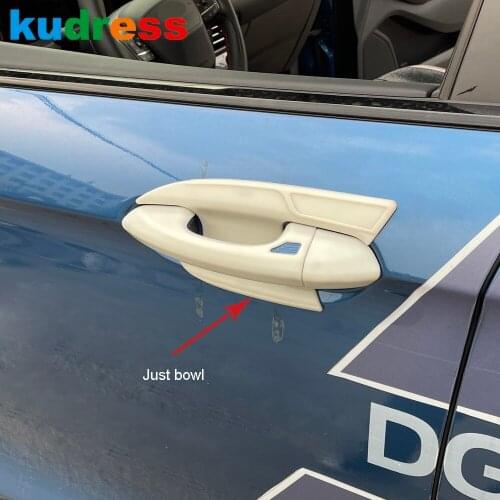 For Ford Edge 2021 2022 Carbon Fiber Side Door Handle Bowl Cup Cover Trim Decoration Frame Car Styling Accessories 4pcs/set