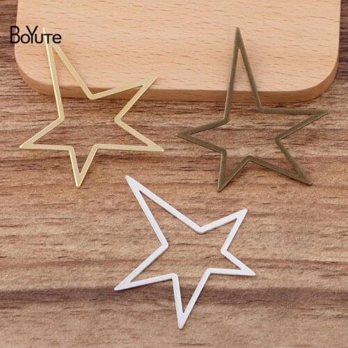 BoYuTe (20 Pieces/Lot) 53*44MM Big Five-Pointed Star Handmade Materials Diy Metal Brass Jewelry Accessories