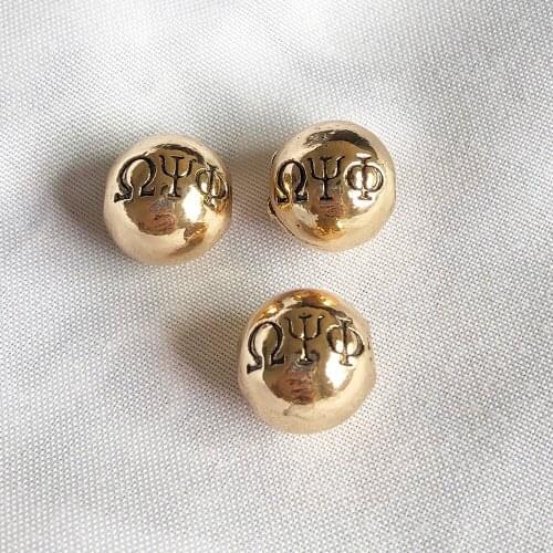 10pcs Greek Fraternity Omegaa Psi Phi Bead 10MM For Charms Women DIY Jewelry Making Accessories