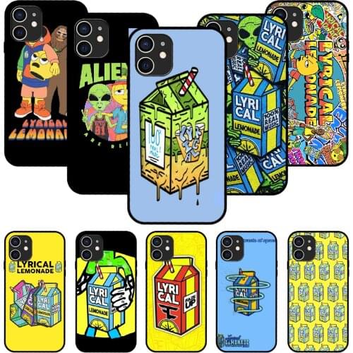 For iPhone 11 12 8 Plus Mini Pro X XR XS Max 4 5 7 6 6S 8 SE Phone Case Black Cover Shell 3D Funda New aliens Drink Lyrical