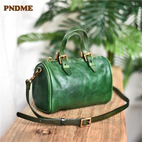 Retro art and leisure ladies Genuine leather small handbags fashion luxury cowhide weekend party oneshoulder messenger bag