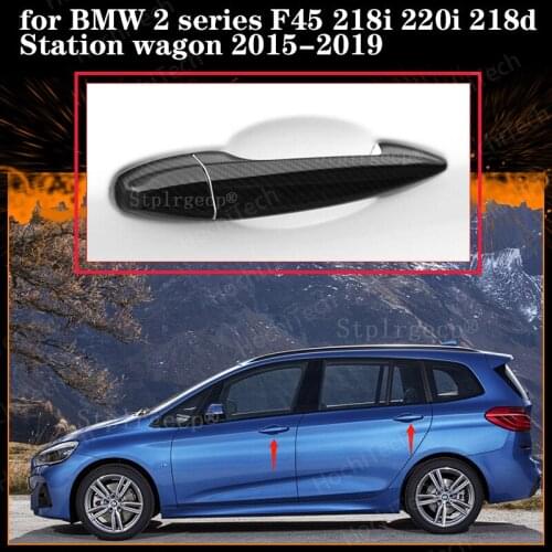 For BMW 2 series F45 218i 220i Station wagon 2015-2019 Car-Styling Exterior Door Handle Pull 100% Real Carbon Fiber Cover Decor