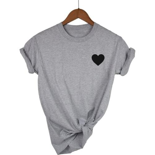 Harajuku Love Print Tees Summer T Shirt Women Female Tumblr Casual T-Shirts Sleeve O-neck Short Sleeve Clothing Tops