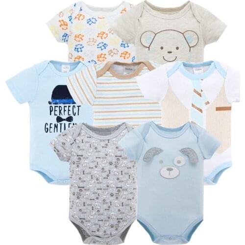Honeyzone Baby Romper Children Boys Clothing Newborn Cotton Fabri7pcs/Lot Toddler Pyjamas Baby Girl Clothes