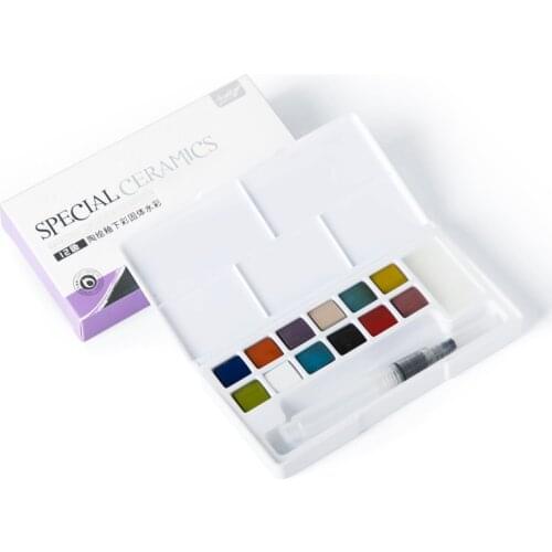 Ceramic painting pigment solid watercolor box high temperature 1150--1320 degrees Celsius underglaze pottery tool pigment