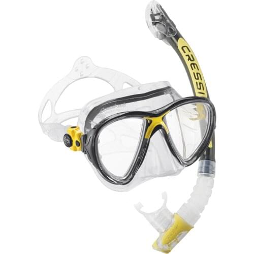 KIT glasses mask tube diving APNEA SNORKEL underwater fishing beach water EVO BIG EYES + ALPHA ULTRA DRY CRESSI