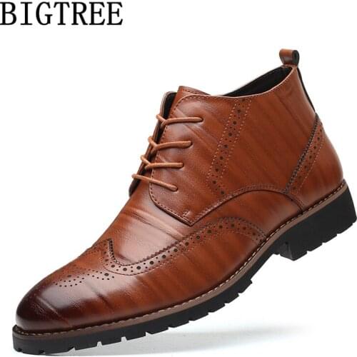 Motorcycle Boots Leather Shoes Mens Dress Boots Coiffeur Designer Shoes Men Ankle Boots Italian Formal Shoes Plus Size Dress