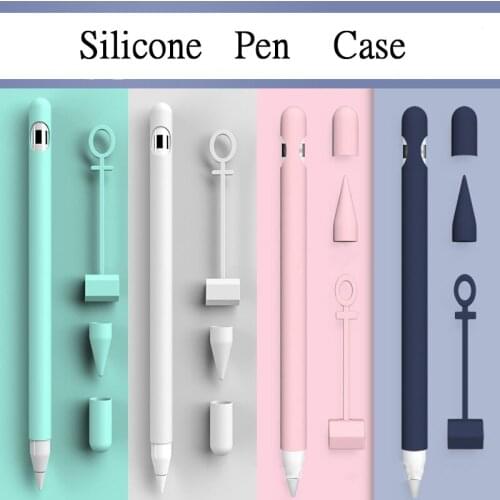 Soft Silicone Compatible For Apple Pencil Case Compatible For iPad Tablet Touch Pen Stylus Protective Sleeve Cover Anti-lost