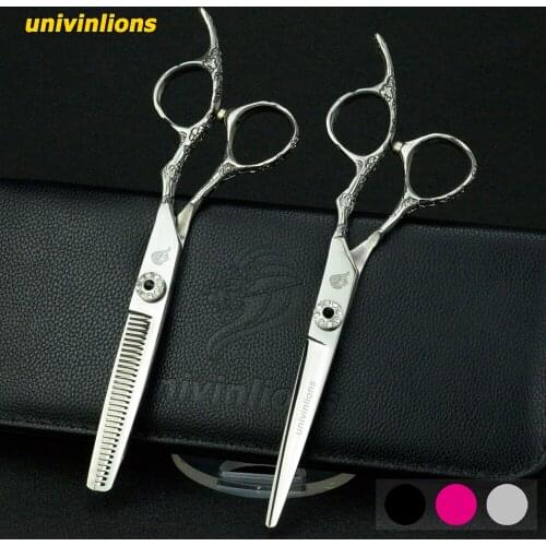 Univinlions 6" barber hair scissors hairdressing scissors hairdresser thinning japanese hair cutting shears hair cut scisors kit