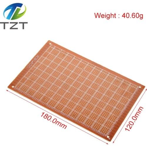 1pcs 12x18 cm 12*18cm Single Side Prototype 2.54mm PCB Breadboard Universal Experimental Bakelite Copper Plate Circuirt Board