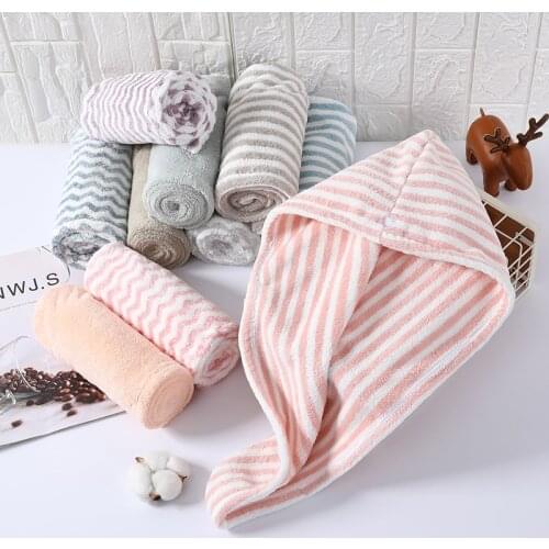 Microfiber Hair Drying Towel Head Wrap Comfortable Soft Quick Drying Satin Bonnet Sleep Hat Clothes Thicken Bathroom Shower Caps