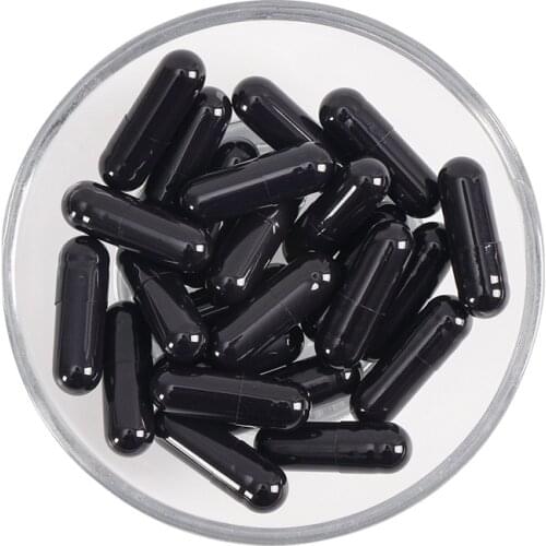 Hollow Colored Medicine Powder Capsules 1000PCS Standard Size 00# Black Separated Joined Empty Capsules Gelatin Capsules