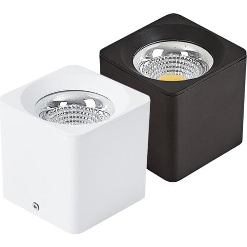 Dimmable Led Square COB Ceiling led downlight 7W 10W15W 20W AC110/220V Warm white / cold white surface mounted Indoor Lighting