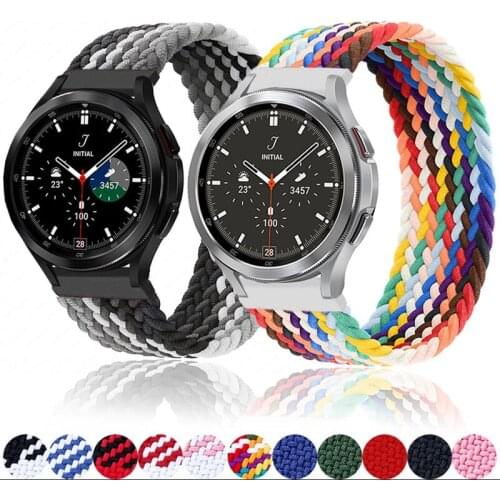20mm 22mm Braided Solo Loop Band for Samsung Galaxy watch 3 46mm 42mm active 2 40mm 44mm Gear S3 bracelet Huawei GT2 Pro strap