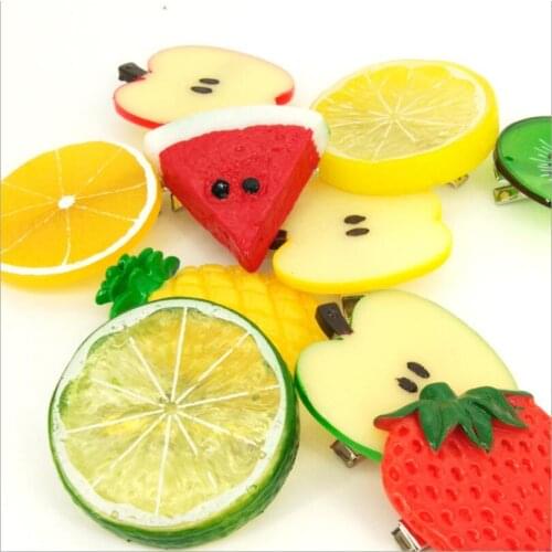 Fruit Slice Hair Accessories Girls Women Elastic Rubber Bands Hair Clips Headwear Necktie Gum Holder Rope Candy Hairpins T1446