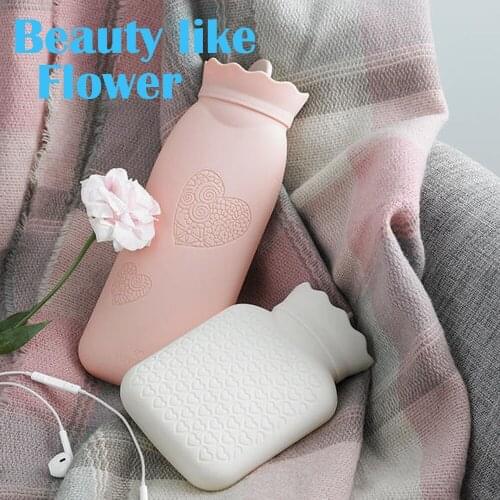 Silicone Microwave Heating Hot Water Bag Portable Winter Warm Water Bottle Pocket Hand Wamer With Cover Gift Box