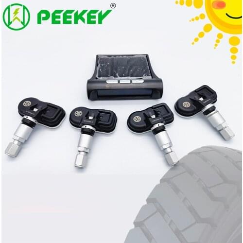 Solar Power TPMS Car Tire Pressure Alarm Monitor System Auto Security Alarm Systems Tyre Pressure Temperature Warning