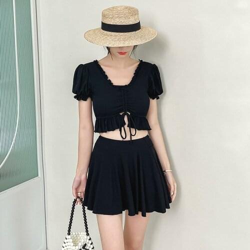 Swim Suit Women Swimwear Plus Size Tankini 2021 Female Separate Swimsuit Push Up Mayo Korean Hot Style Bathing Suit With Skirt