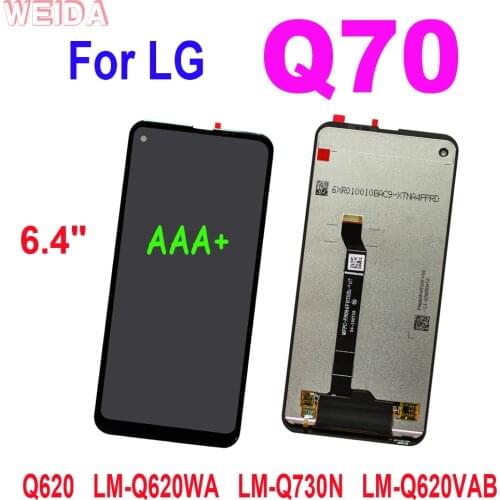 100% Test For LG Q70 LCD Display Touch Screen Digiziter Assembly Frame For LG Q70 Q620 LM-Q620WA LM-Q730N LM-Q620VAB LCD Screen