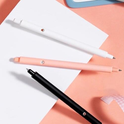 1pc Black Ink Signing Pen Quick Dry Cute Cartoons Bear Face Change Press Gel Pen Stationery Supplies Office Accessories