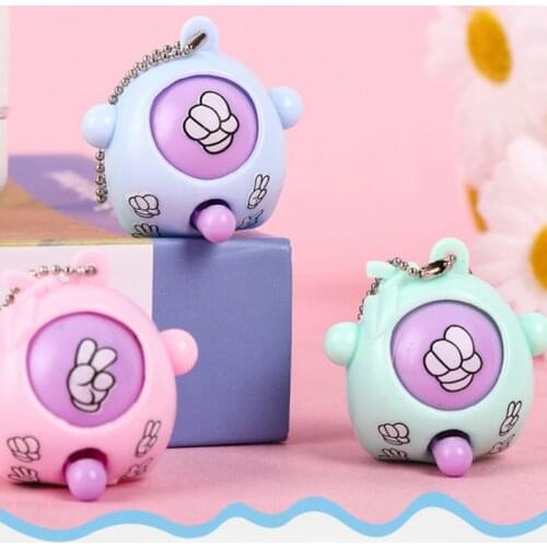 2Pcs/lot Mini Mora Device Fair Finger-guessing Game Rock Paper Scissors Play Toy Round Egg Delicate and Funny Key Chain Pendant