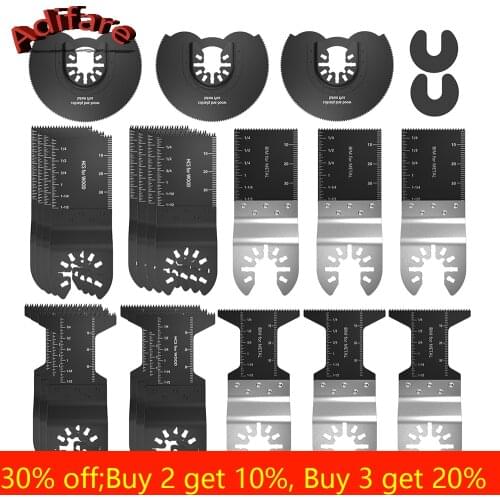 25 Pcs Multi-Function Bi-metal Precision Saw Blade Oscillating Multitool Saw Blade for Renovator Power Cutting Multimaster Tools