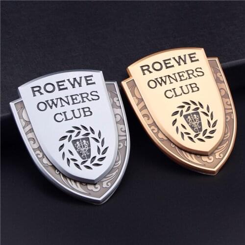 3D Metal Gold Silver Car Logo Badge for ROEWE Emblem Stickers Decal for Roewe 350 550 750 W5 950 I6 MG Auto Exterior Styling