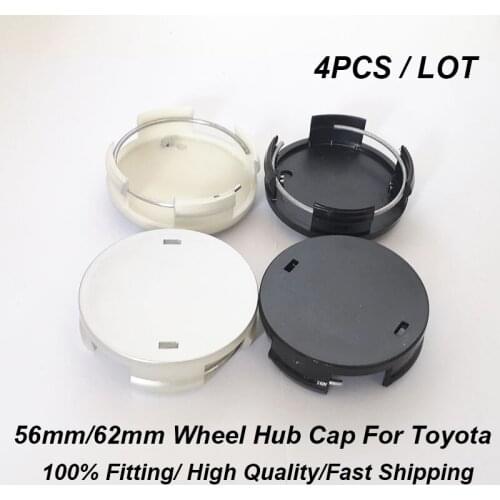 4pcs 62mm car center cap wheel hub emblem Dust-proof badge for Carolla Camry Reiz Sienna prius Land Cruiser Rav4