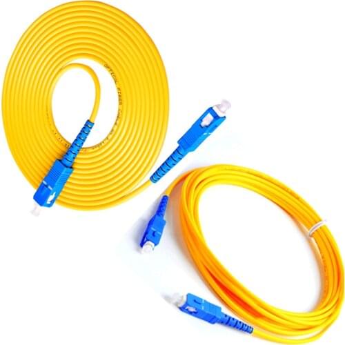 5 unids/bolsa 1m/2m/3m/5m/10m SC/UPC-SC/UPC-SM 3mm Cable de puente de fibra óptica Cable de extensión de modo único,Buena echang