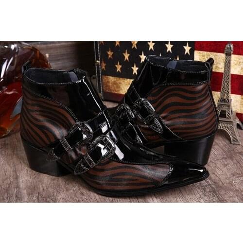 Ch.kwok Men's Motorcycle Boots