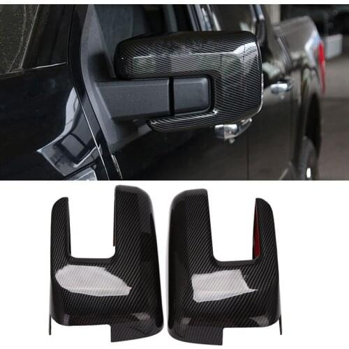 Carbon Fiber Rear View Mirror Case Cover Side Wing Mirror Shell for Ford F150 F-150 2021