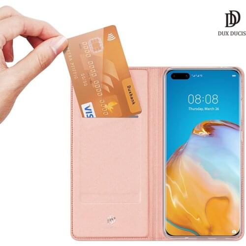 For Huawei P40 Pro Case DUX DUCIS Skin Pro Series Flip Cover Luxury Leather Wallet Case Full Good Protection Steady Stand