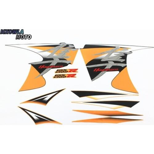 For HayabusaGSX1300R 08-14years Motorcycle Fuel Tank Sticker Warning Label Full 3M car sticker yellow