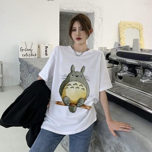 Oversized T-Shirt Totoro Harajuku Unisex Short-sleeved Women T-shirts Streetwear Vintage Shirt Clothes Punk T Shirt