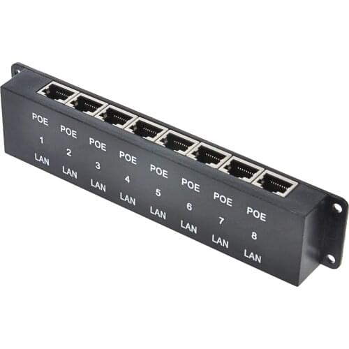 8Port 100Mbps PoE Injector Cheap price work for 8 devices PoE Camera MikroTik IP Phone Access Point