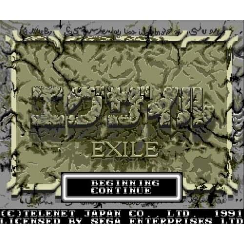 Exile 16 bit MD Game Card For Sega Mega Drive For Genesis