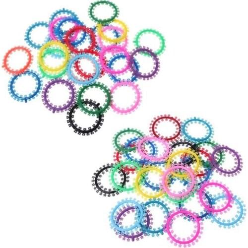 LanLan 10 pcs/set Dental Orthodontic Cartoon Flower Ligature Ties Dentist Tool Random Color