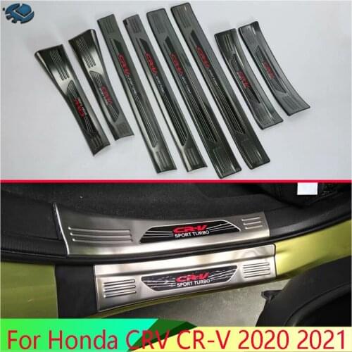 For Honda CRV CR-V 2020 2021 Car Accessories Stainless Steel Door Sill Panel Scuff Plate Kick Step Trim Cover Protector