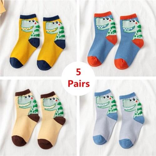 5Pairs/lot Infant Baby Socks Autumn Baby Socks for Girls Cotton Newborn Cartoon Boy Toddler Socks Baby Clothes Accessories