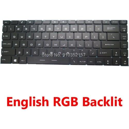 Laptop RGB Backlit Keyboard For MSI For Bravo 15 15 A4DDR 15 A4DCR MS-16WK English US NO Frame Black Colourful Backlit