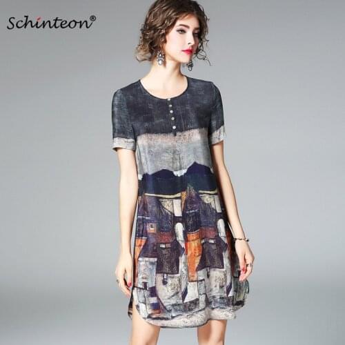 Schinteon Summer Silk Dresses
