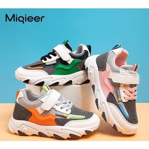Spring Autumn Kids Shoes Boys Sneakers Breathable Mesh PU Leather Sports Running Children Sneakers For Girls Casual Shoes 2021