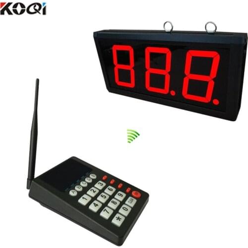 Restaurant paging system for kitchen call waiter/waitress to collect food wireless service equipment number from 001-999