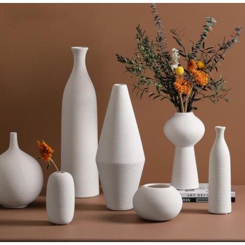 Modern Ceramic Vase Artificial Flower Arrangement Feng Shui Home room Desk Accessories Crafts Dining Table Ornaments Decoration