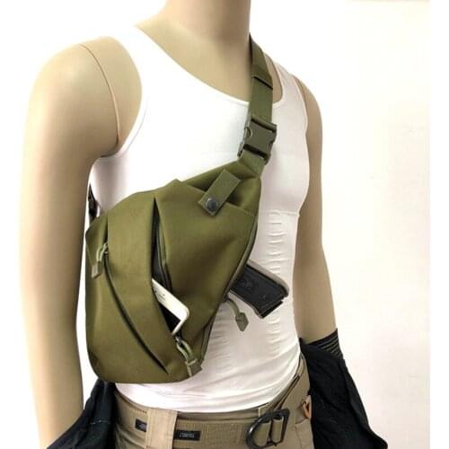Tactical Storage Gun Bag Mens Chest Camouflage Sling Pack Hunting Accessories Right Nylon Shoulder Anti-theft Chest Concealed