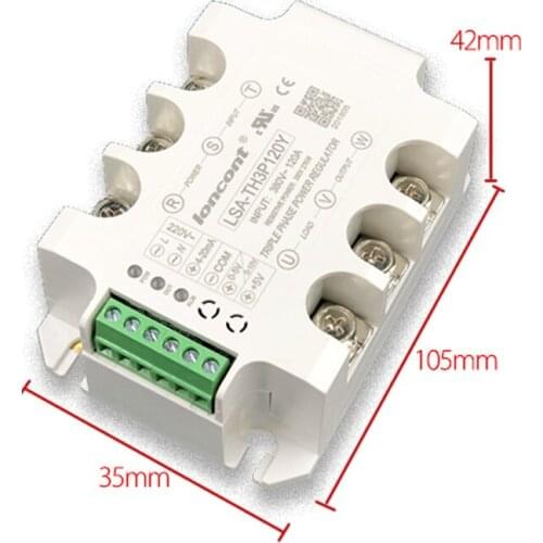 Three phase AC 120A 380V solid state voltage regulator / power regulator module LSA-TH3P120Y