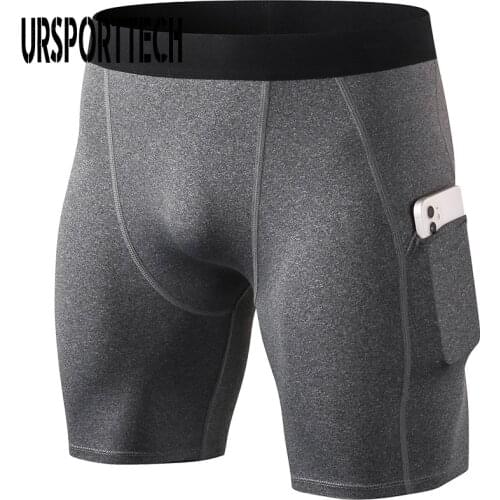 URSPORTTECH Shorts Men 2021 Summer Brand Clothing Casual Sportswear Solid Short Homme Men Gyms Fitness Quick Dry Beach Shorts