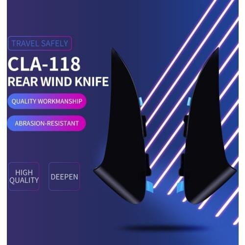 Bright black rear bar wind knife with a pair of modified trim exterior stickers applied to the Mercedes-Benz CLA118Send two pack