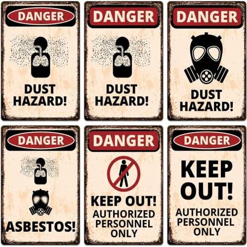 Vintage New Danger Public Hazard Warning Sign Metal Painting Garden Warning Sign Decorative Painting Frameless 20X30Cm